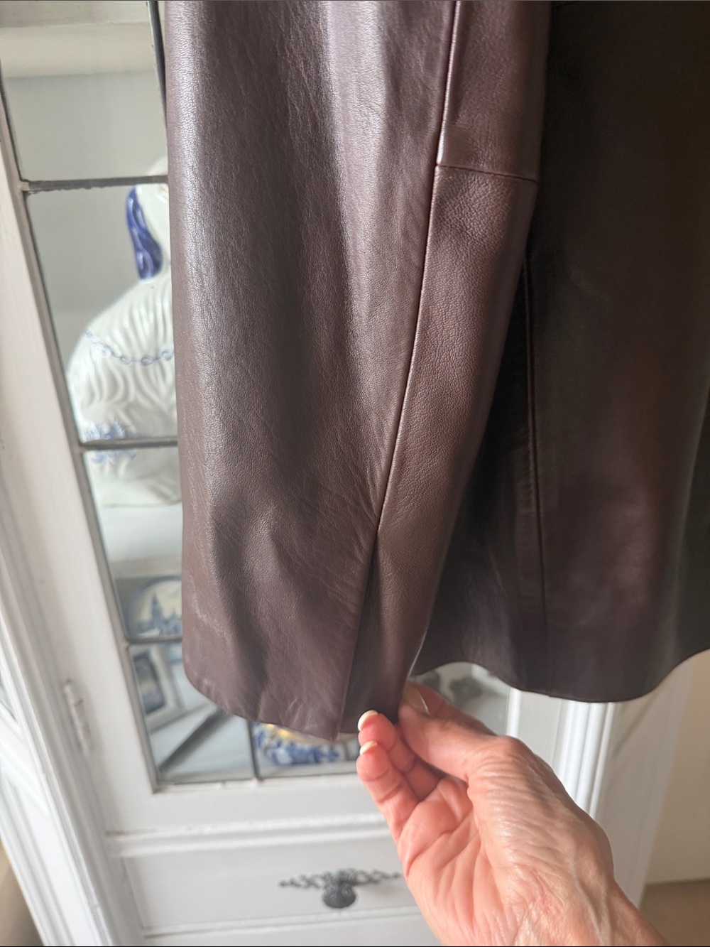 Quince Women's Dark Brown Leather Blazer Sz XL - Picture 6 of 6